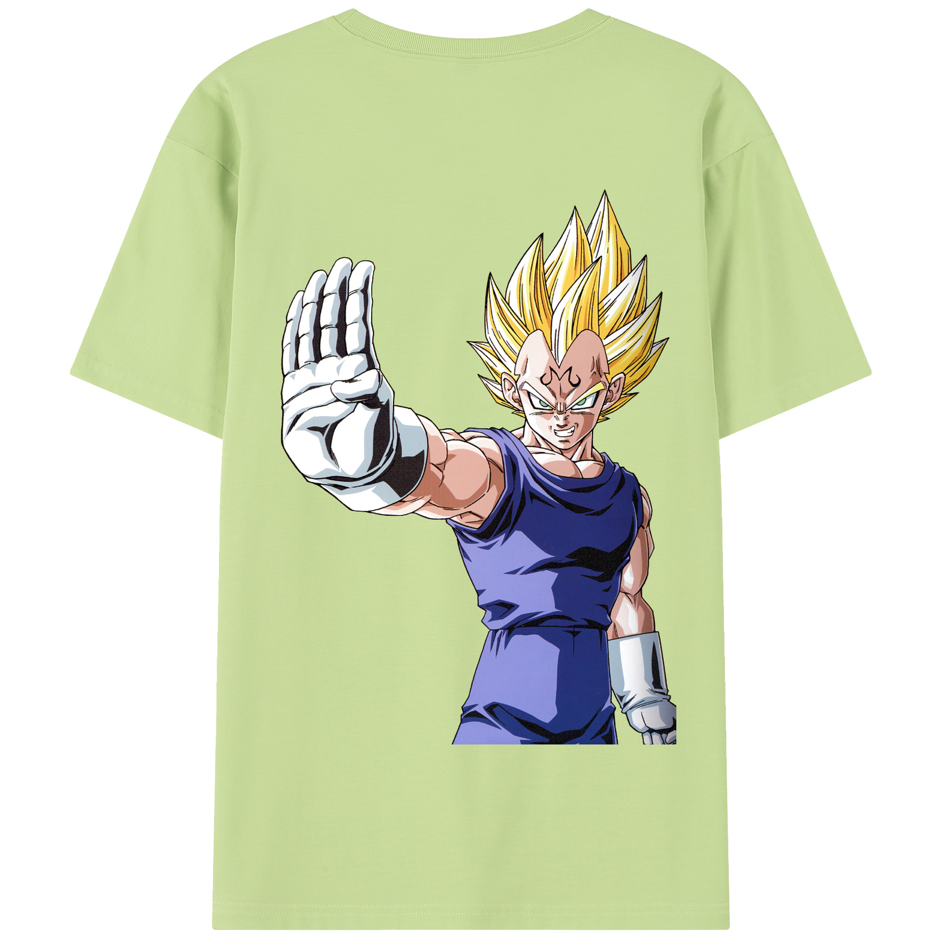 （画像用） ドラゴンボール ベジータ四世（Bejīta Yonsei）DRAGON BALL Vegeta IV 綿100％半袖Tシャツ（背面プリント）